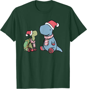 Christmas Tortoise Dino T-Shirt - T-Shirt | Forest
