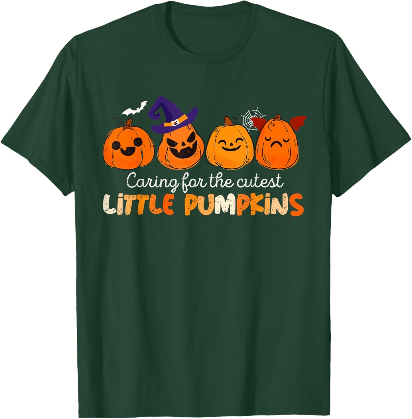 NICU Nurse Halloween Cutest Pumpkins Mother Baby Nurse Fall T-Shirt - T-Shirt | Forest