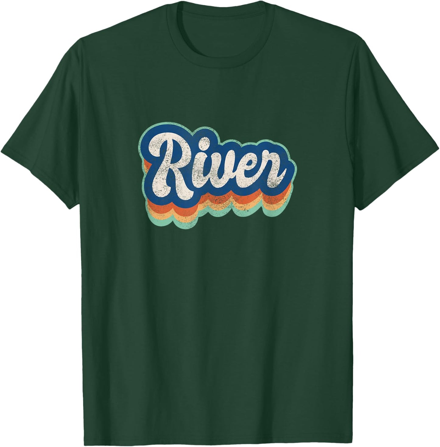 River First Name Boy Vintage Style 70s 80s Personalized T-Shirt - T-Shirt | Forest