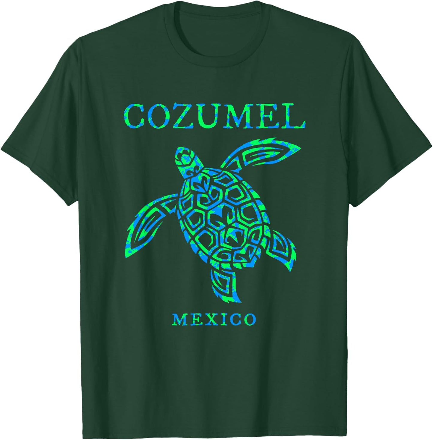Cozumel Mexico Sea Turtle Colorful Boys Girls Toddler T-Shirt - T-Shirt | Forest