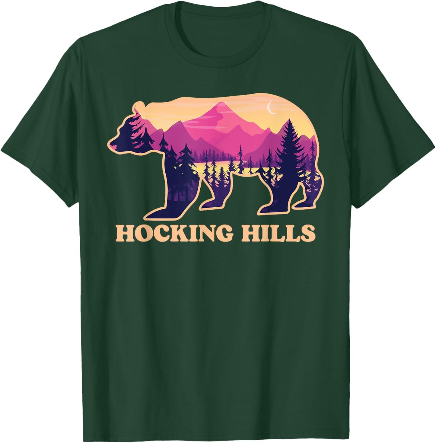 Bear Hocking Hills State Park Ohio OH Canoe Kayak Souvenirs T-Shirt - T-Shirt | Forest