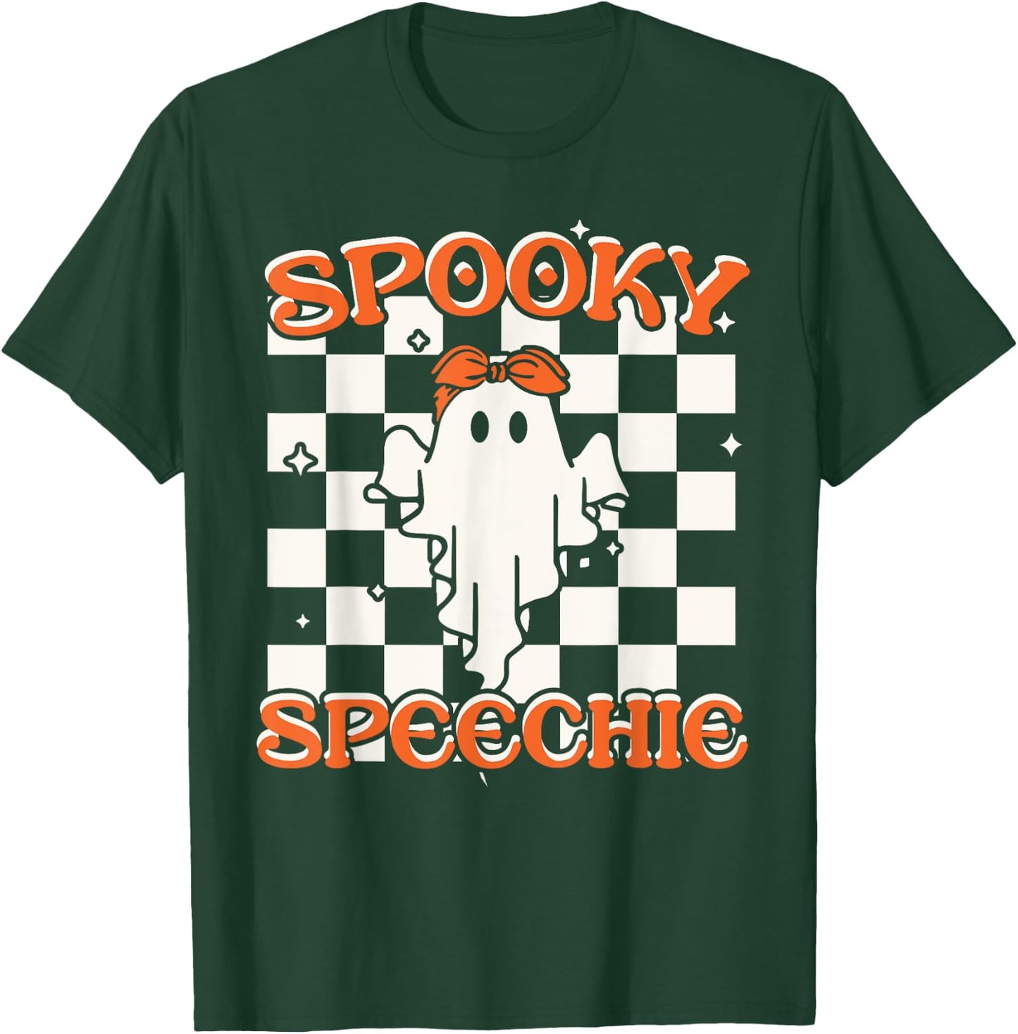 Spooky Speechie Speech Therapy Halloween Costume Ghost SLP T-Shirt - T-Shirt | Forest