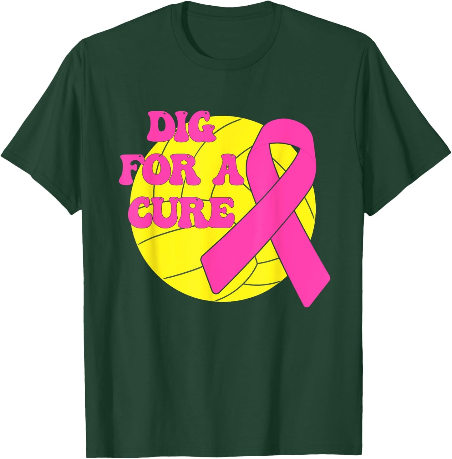 Dig For A Cure Water polo Pink Out Breast Cancer Awareness T-Shirt - T-Shirt | Forest