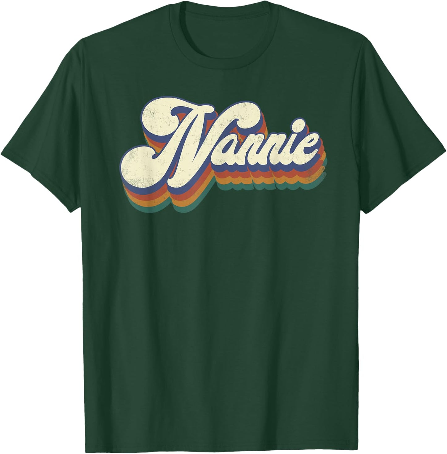 Nannie Gifts For Grandma Retro Vintage Mother's Day Nannie T-Shirt - T-Shirt | Forest