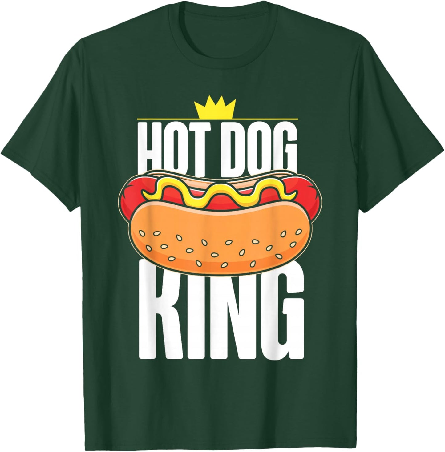 Hot Dog Adult King Hot Dog King T-Shirt - T-Shirt | Forest