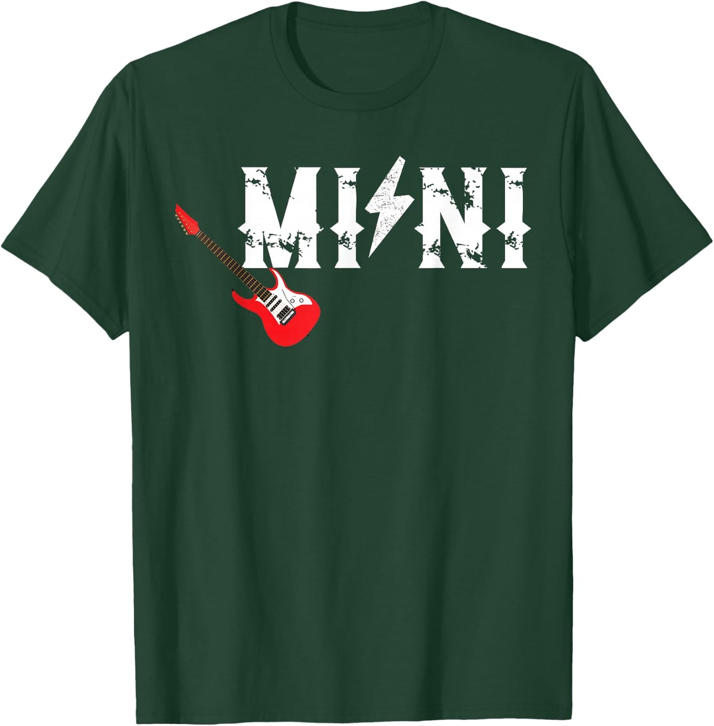 Mini Rockin One Birthday Family Matching Rock Guitar T-Shirt - T-Shirt | Forest