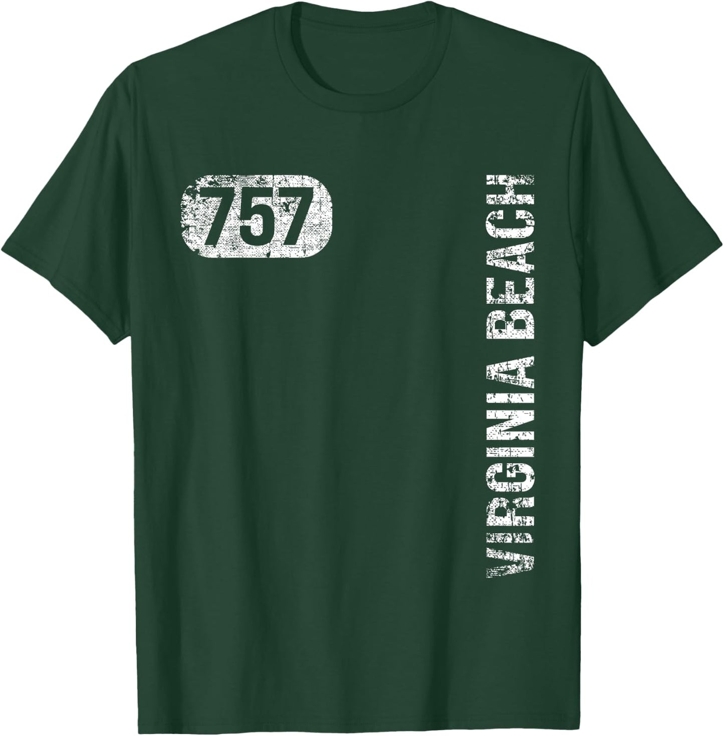 Virginia Beach Virginia 757 Area Code Vintage Retro T-Shirt - T-Shirt | Forest
