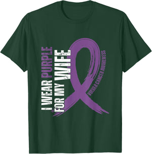 I Wear Purple For My Wife Vulvar Cancer awareness T-Shirt - T-Shirt | Forest