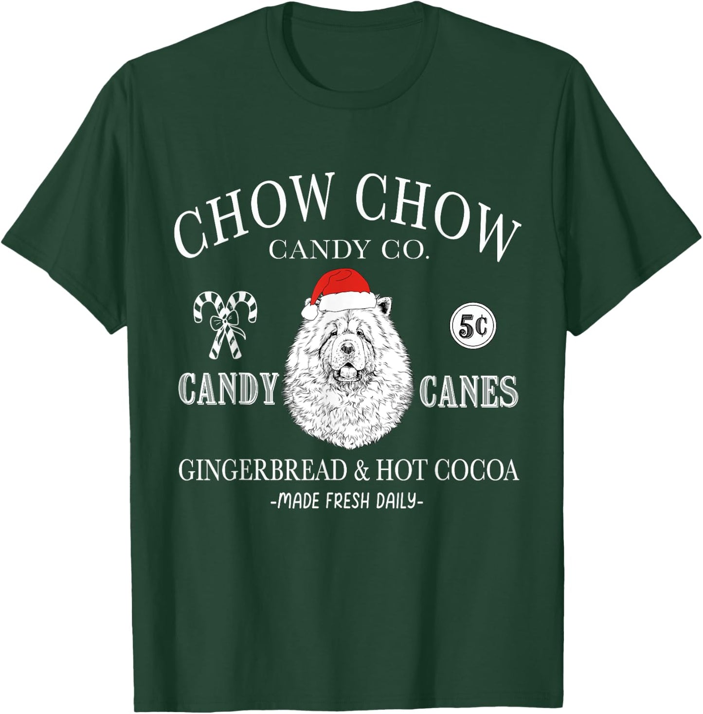 Funny Santa Chow Chow Mom Christmas Vintage Holiday T-Shirt - T-Shirt | Forest