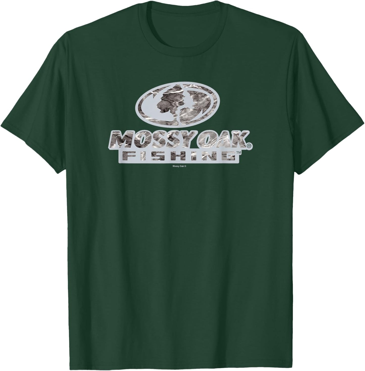 Mossy Oak Fishing Open Water Classic Grey Logo T-Shirt - T-Shirt | Forest