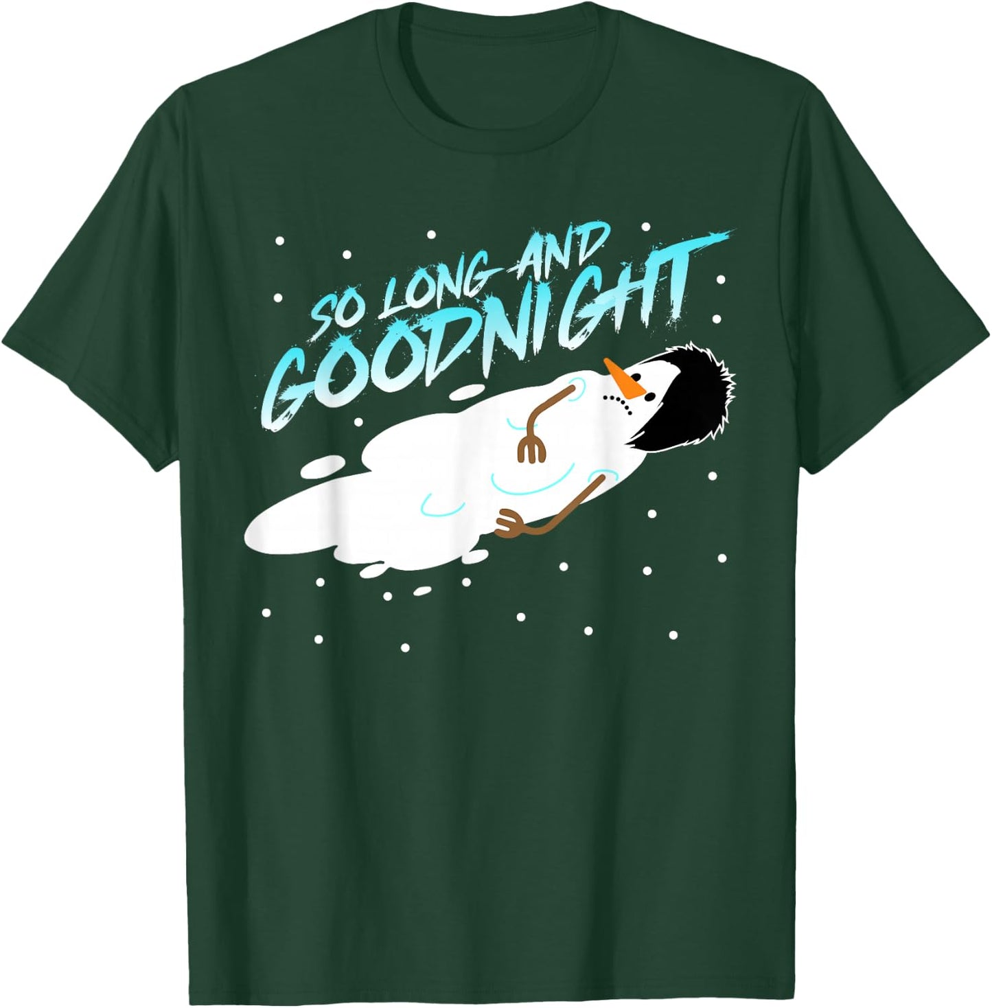 Christmas Emo Heritage Dark Lifestyle Funny Melting Snowman T-Shirt - T-Shirt | Forest