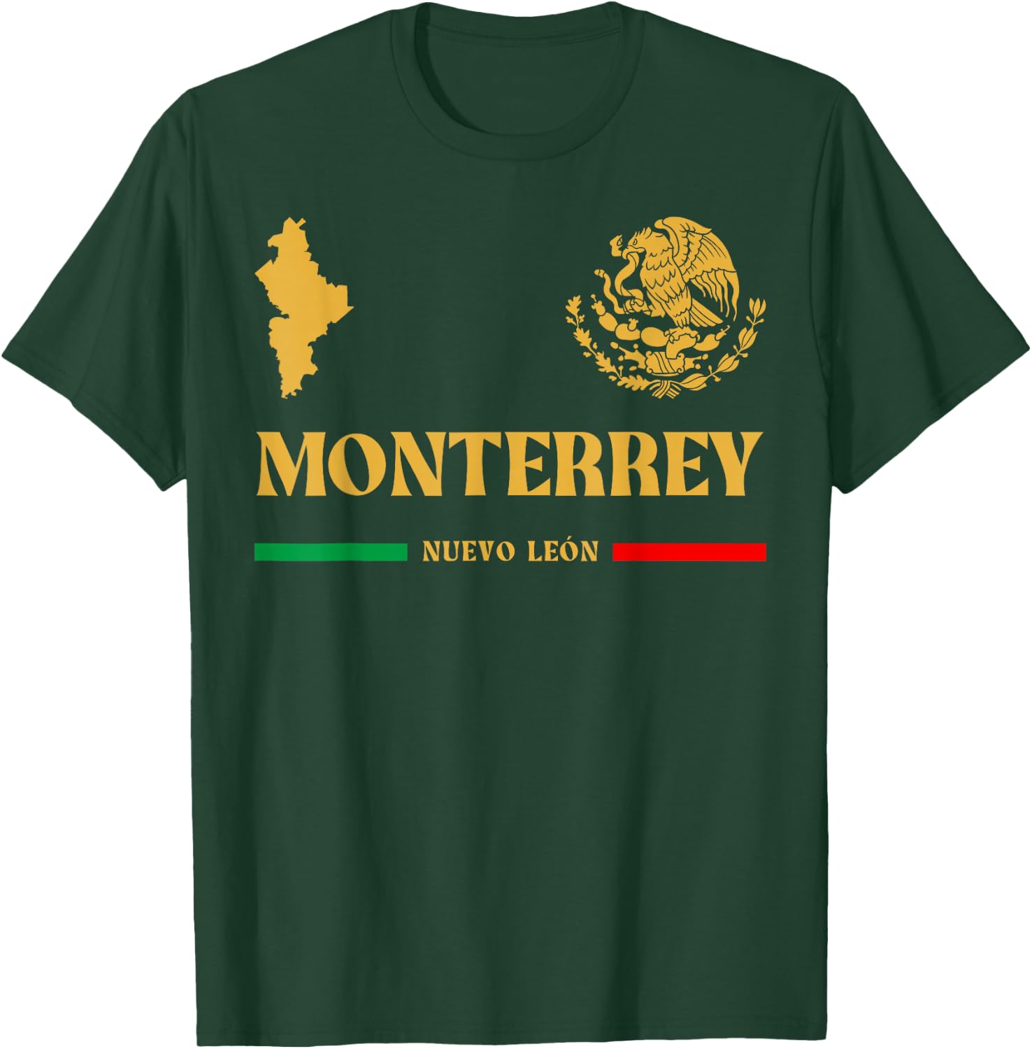 Monterrey Mexico Emblem, Monterrey T-Shirt - T-Shirt | Forest