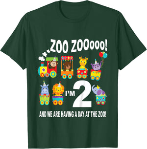 Zoo Zooooo! I'm 2 and we are having a day at the zoo! T-Shirt - T-Shirt | Forest
