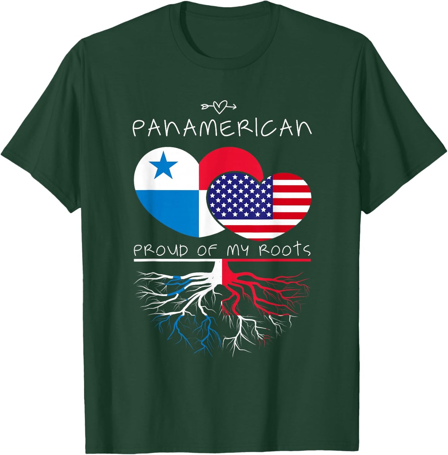 Panama USA Proud of Both Countries Panamerican T-Shirt - T-Shirt | Forest