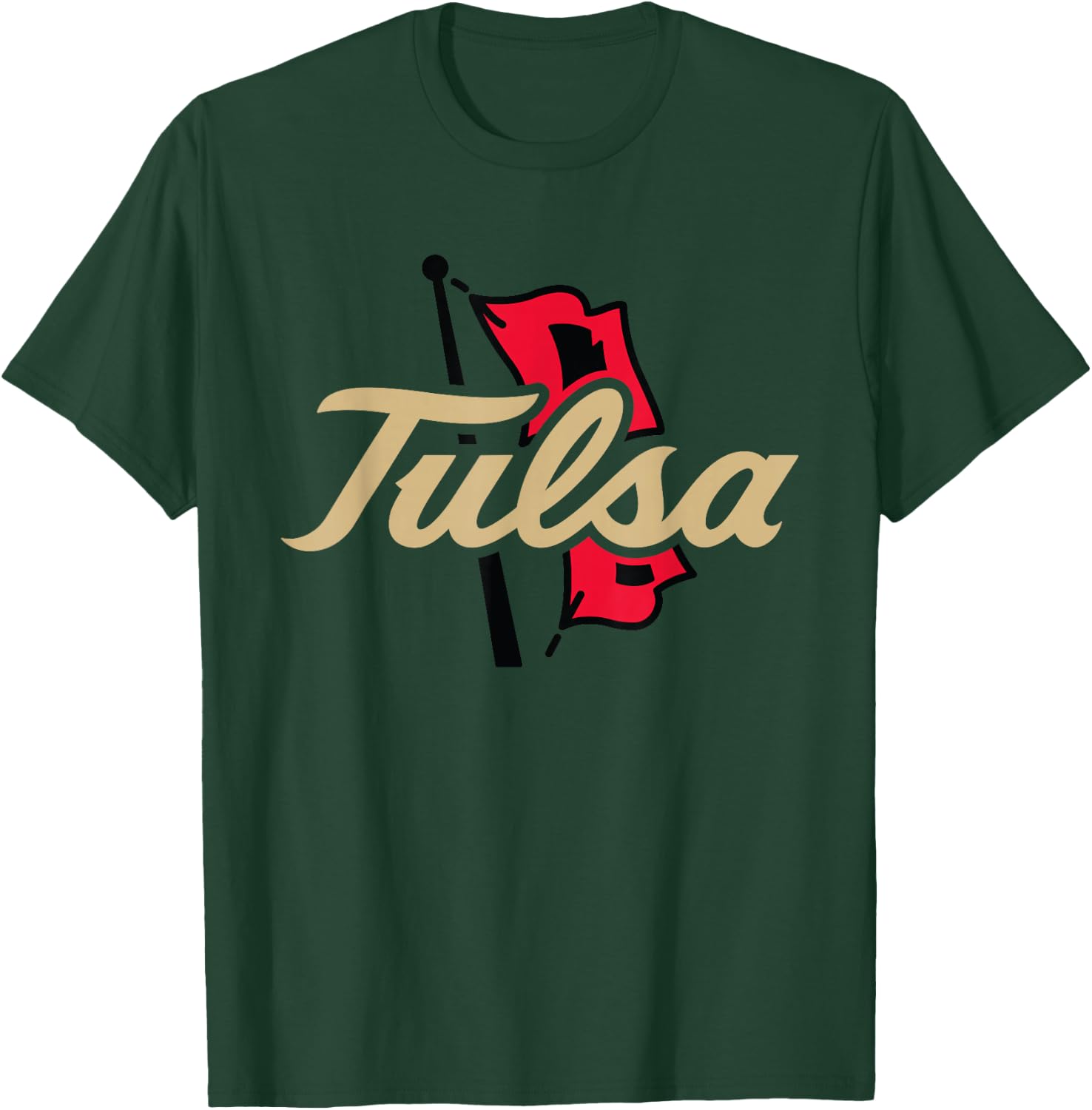 Tulsa Golden Hurricane | NCAA University Merch | NCAFTUL01 T-Shirt - T-Shirt | Forest
