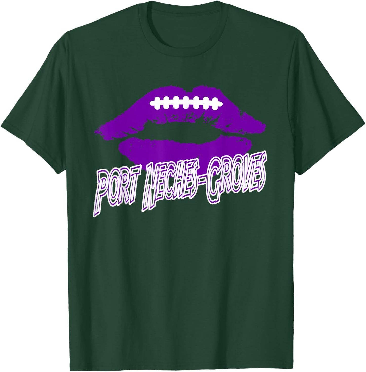 Port Neches-Groves High School Indians Football Lips PNG T-Shirt - T-Shirt | Forest