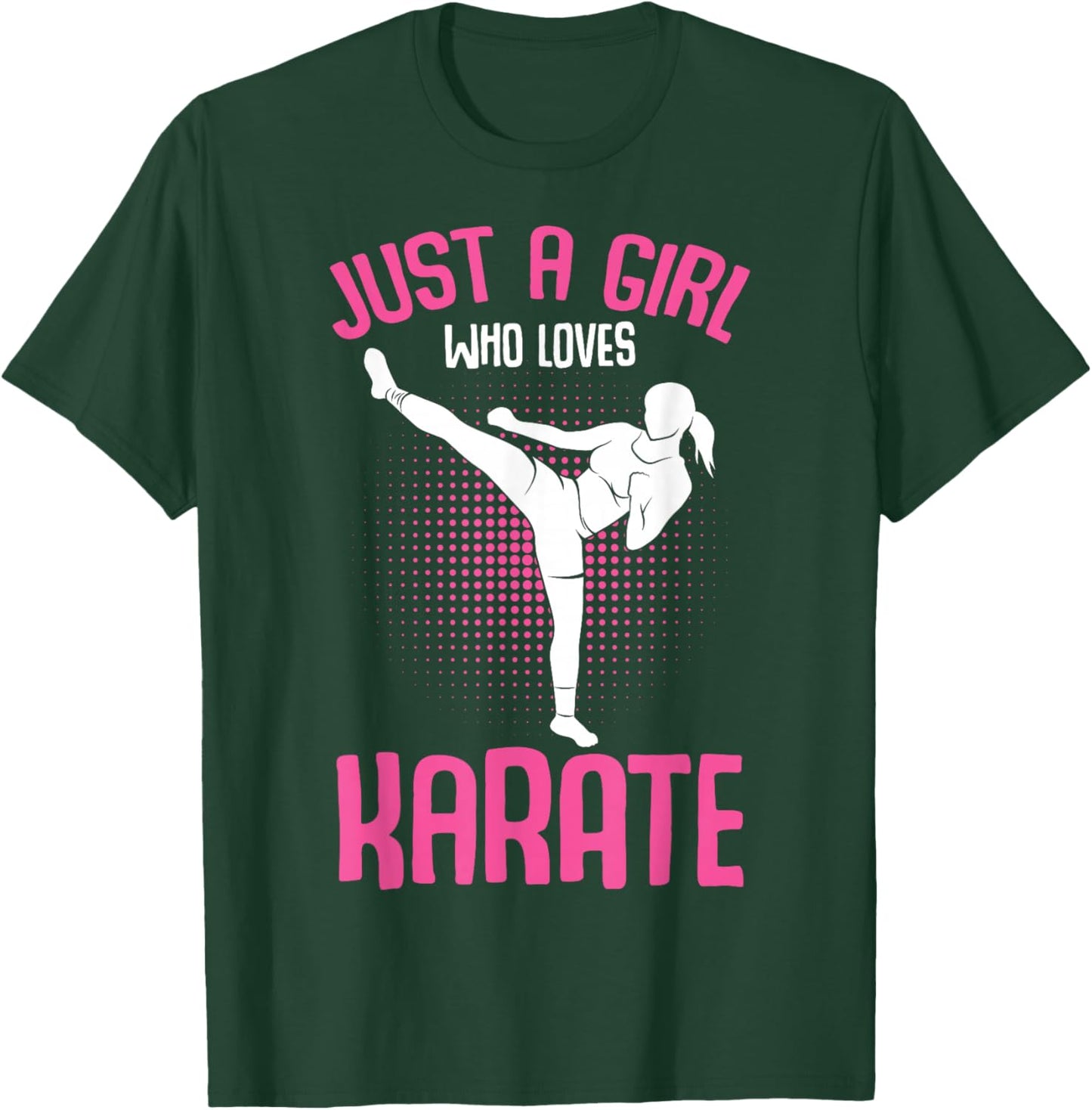 Just A Girl who loves Karate Kids Girls T-Shirt - T-Shirt | Forest