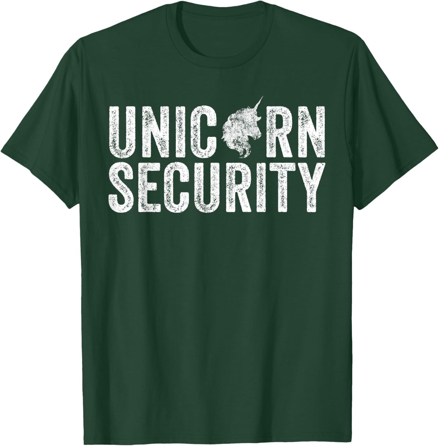 Unicorn Security Halloween Costume Dad Mom Daughter Funny T-Shirt - T-Shirt | Forest