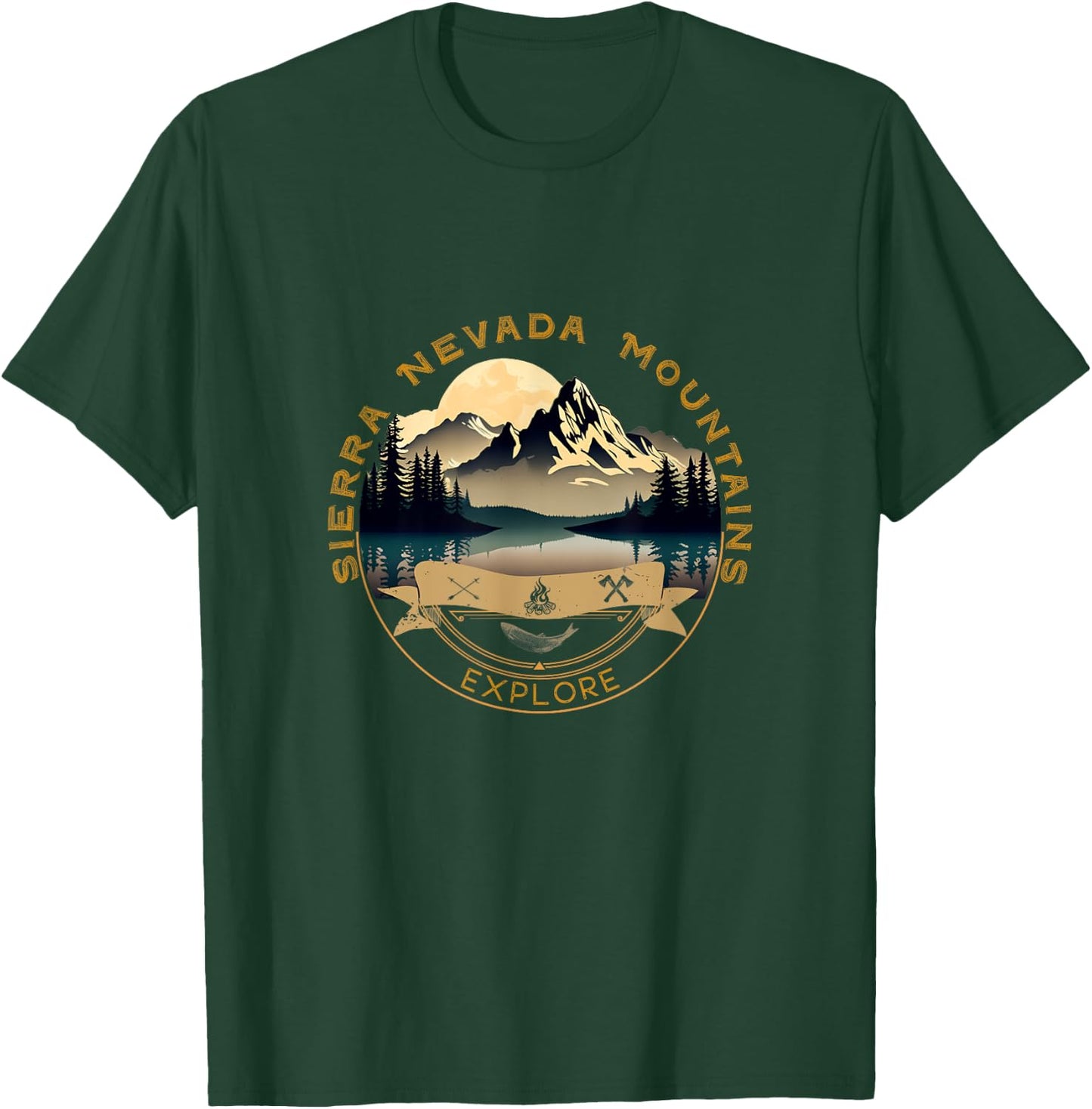 Sierra Nevada Mountains Vacation Apparel - Souvenir T-Shirt - T-Shirt | Forest