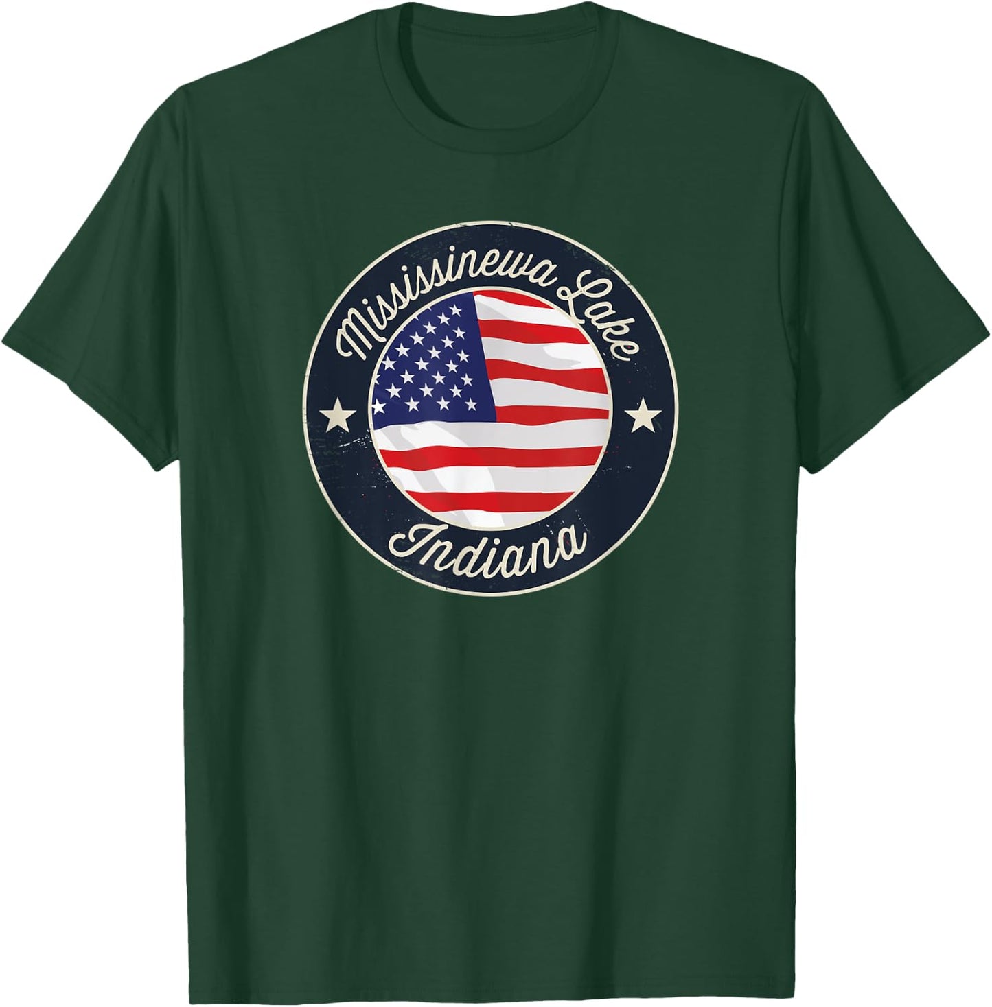 Mississinewa Lake - Patriotic Indiana Souvenir Kids Men T-Shirt - T-Shirt | Forest