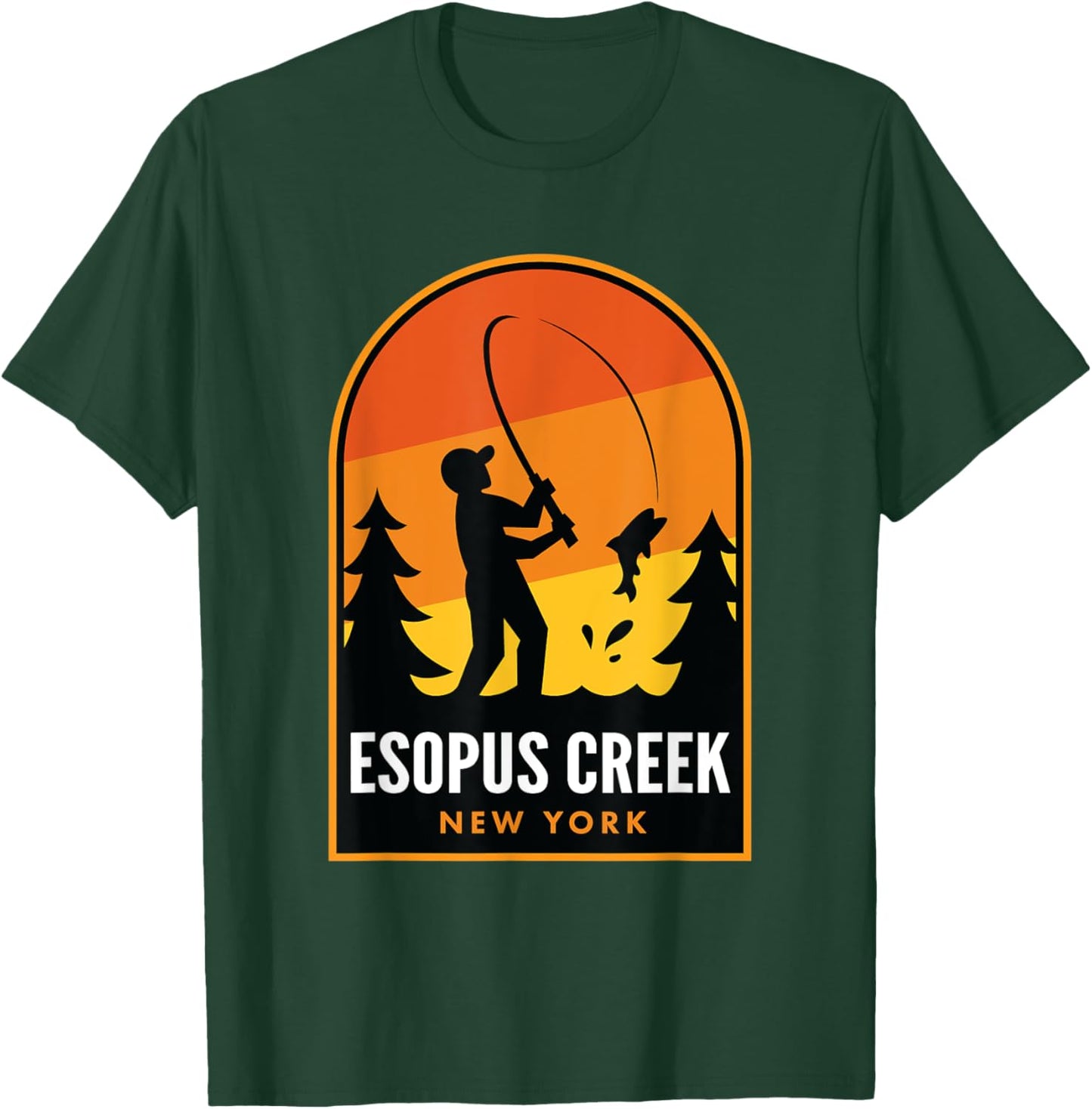 Esopus Creek New York Fishing T-Shirt - T-Shirt | Forest