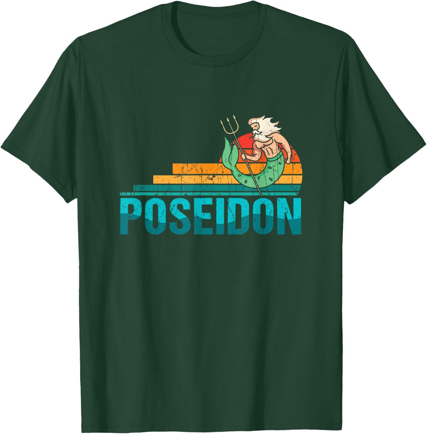 Poseidon - The God of the Sea, Earthquakes & Horses T-Shirt - T-Shirt | Forest
