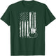 Patriotic SG Type Guitar Player American Flag Guitarist USA Women Men T-Shirt - T-Shirt | Forest