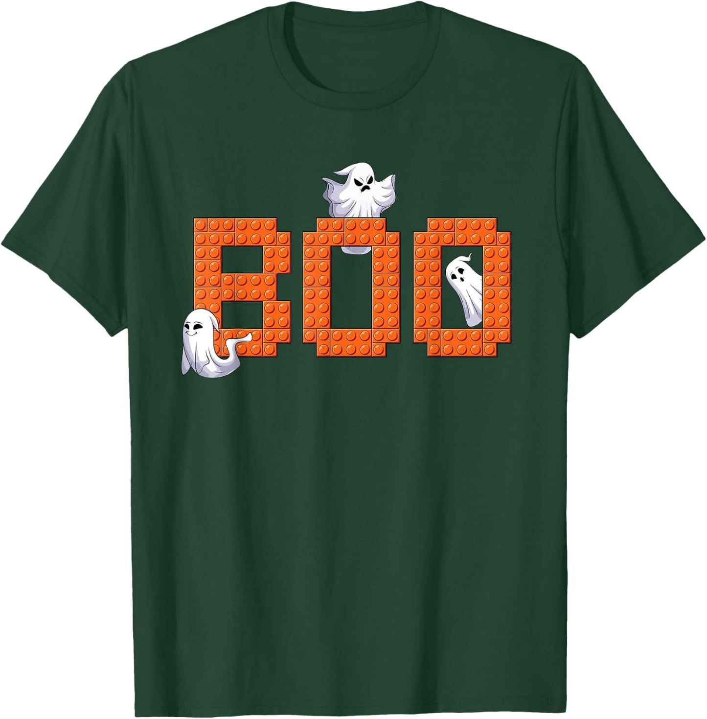 Halloween Master Builder Boo ghost Building Blocks Bricks T-Shirt - T-Shirt | Forest