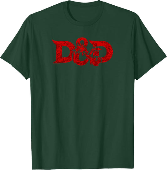Dungeons & Dragons DnD Official Red Epic Logo T-Shirt - T-Shirt | Forest