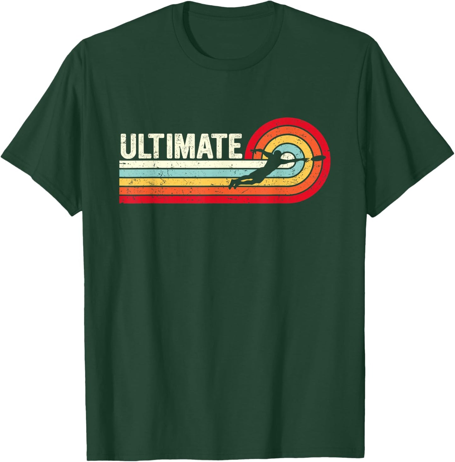 Retro Vintage Ultimate Frisbee Flying Disc Frisbee Players T-Shirt - T-Shirt | Forest