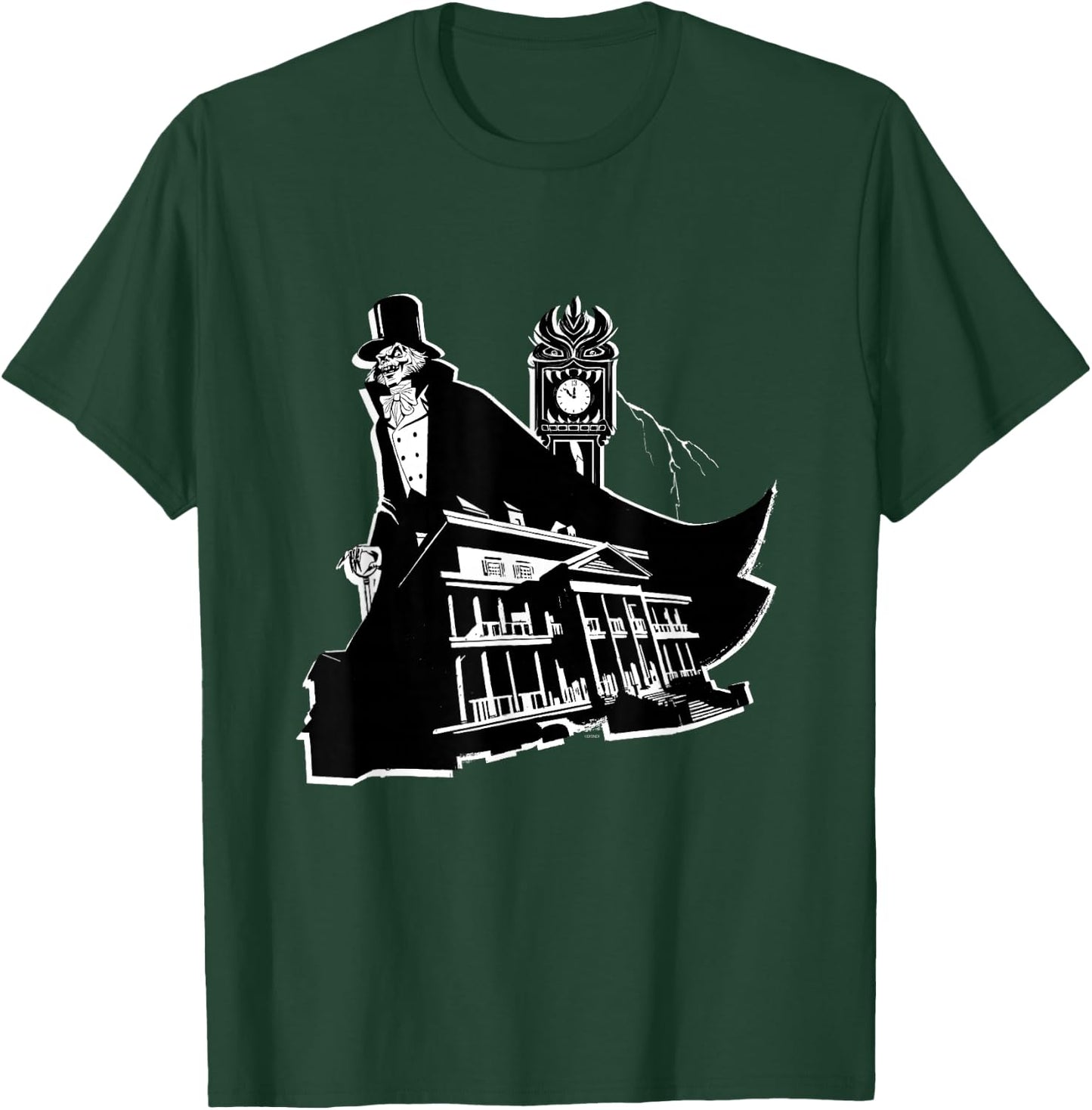 Disney Haunted Mansion Movie Hatbox Ghost Grandfather Clock T-Shirt - T-Shirt | Forest