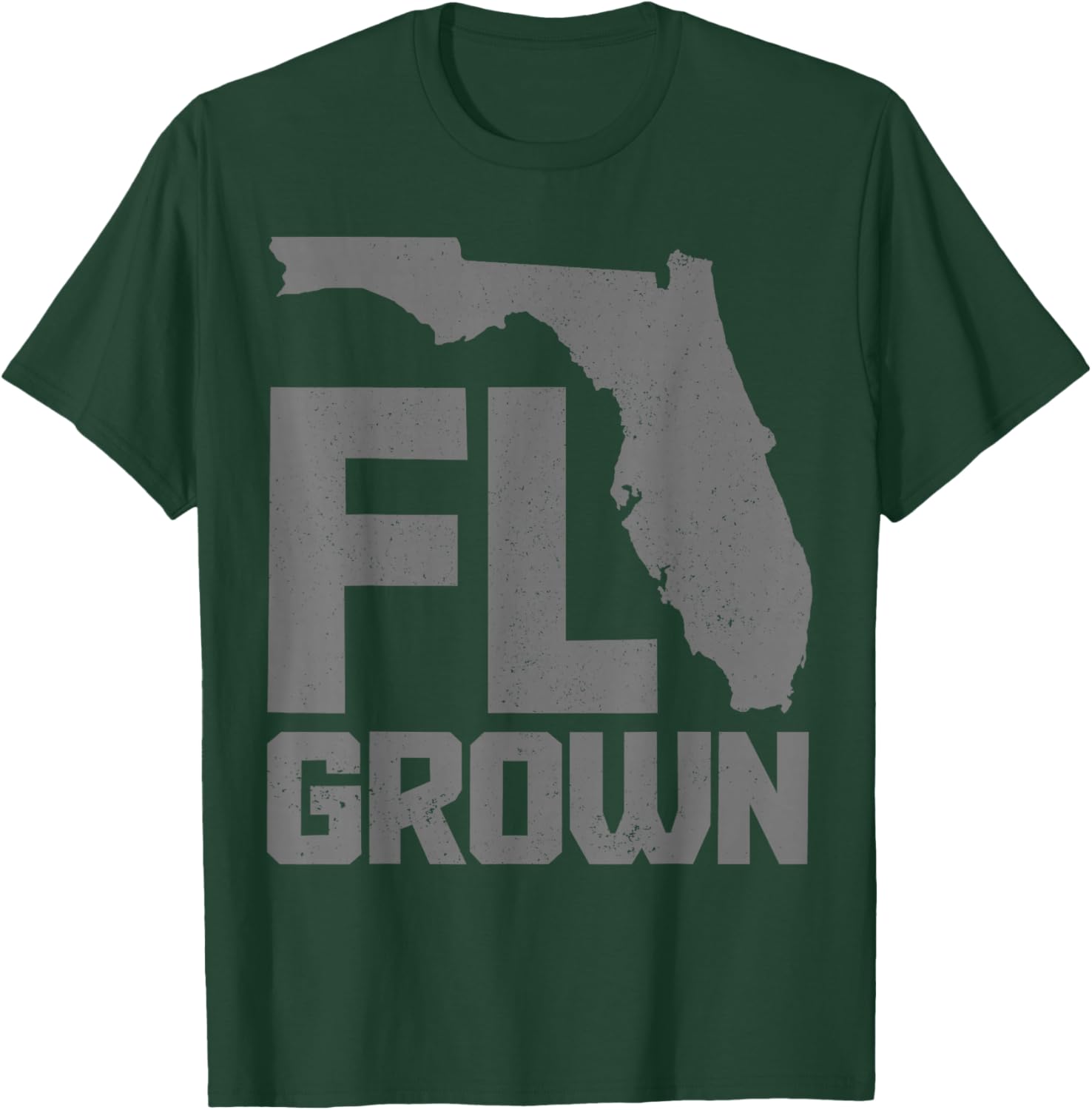 Florida FL Grown State Map Pride Vintage T-Shirt - T-Shirt | Forest