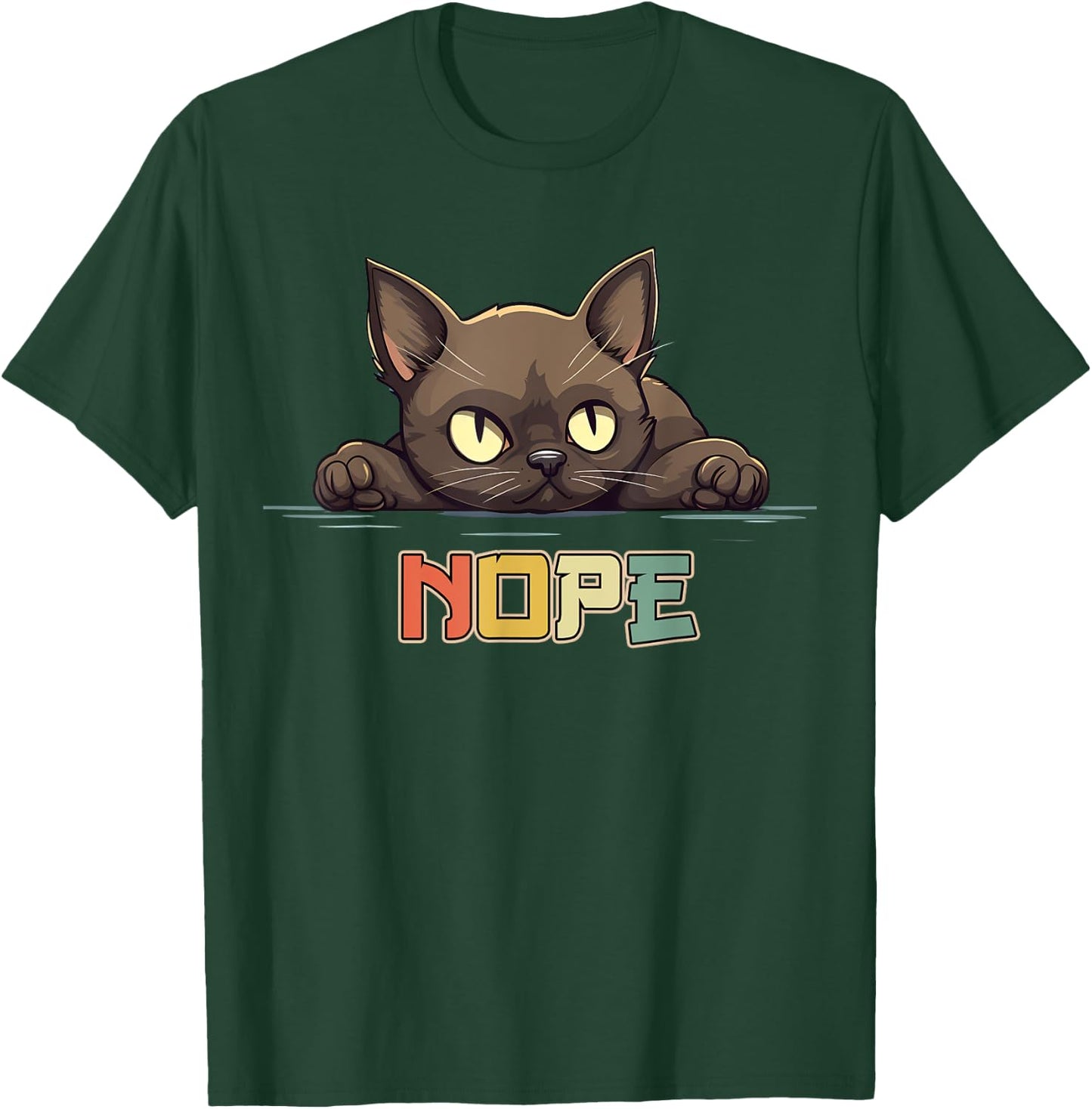 Lazy Burmese Cat Nope Men Women Girls Kids T-Shirt - T-Shirt | Forest