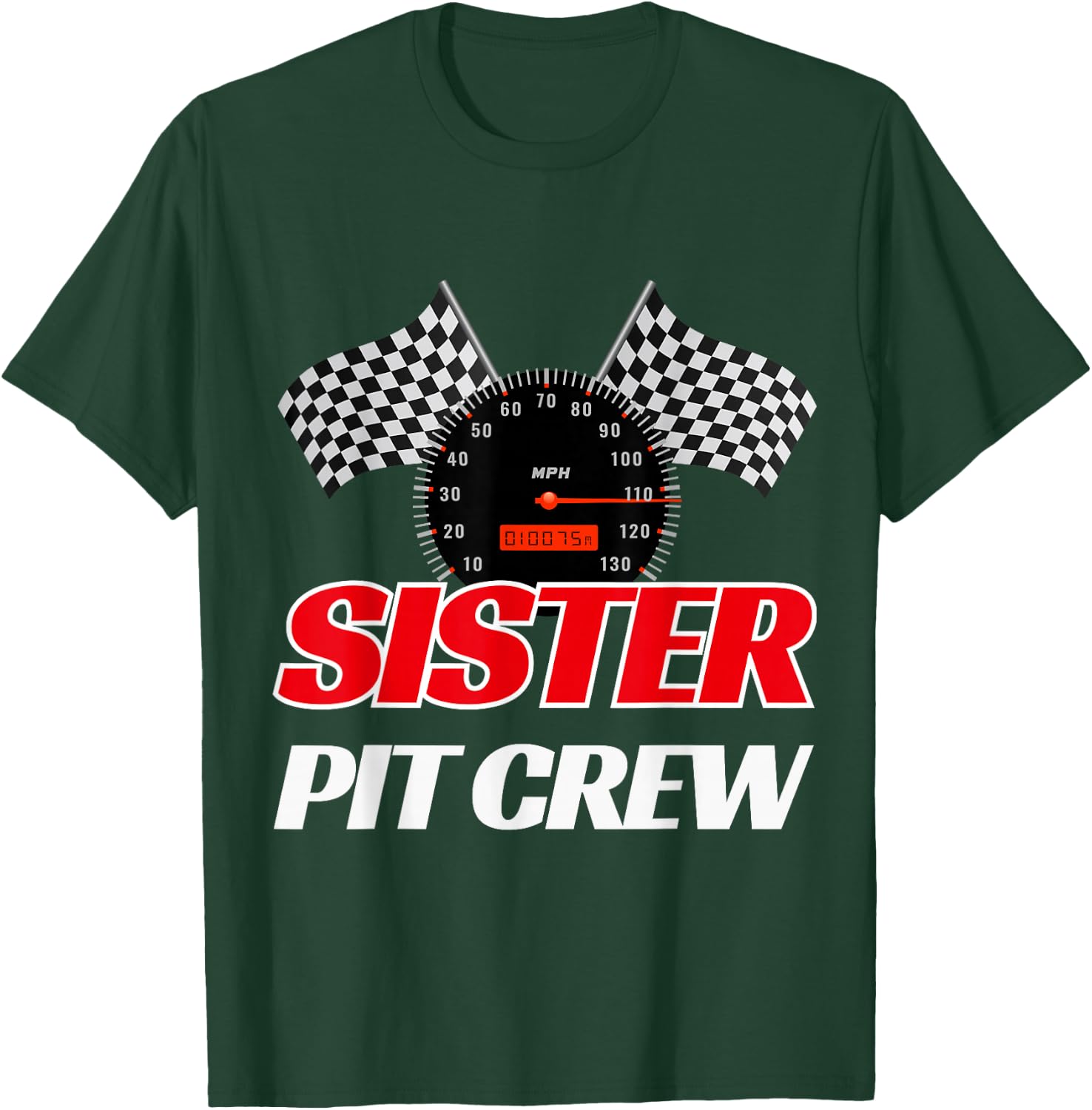 Sister Pit Crew Race Car Birthday Party Racing T-Shirt - T-Shirt | Forest