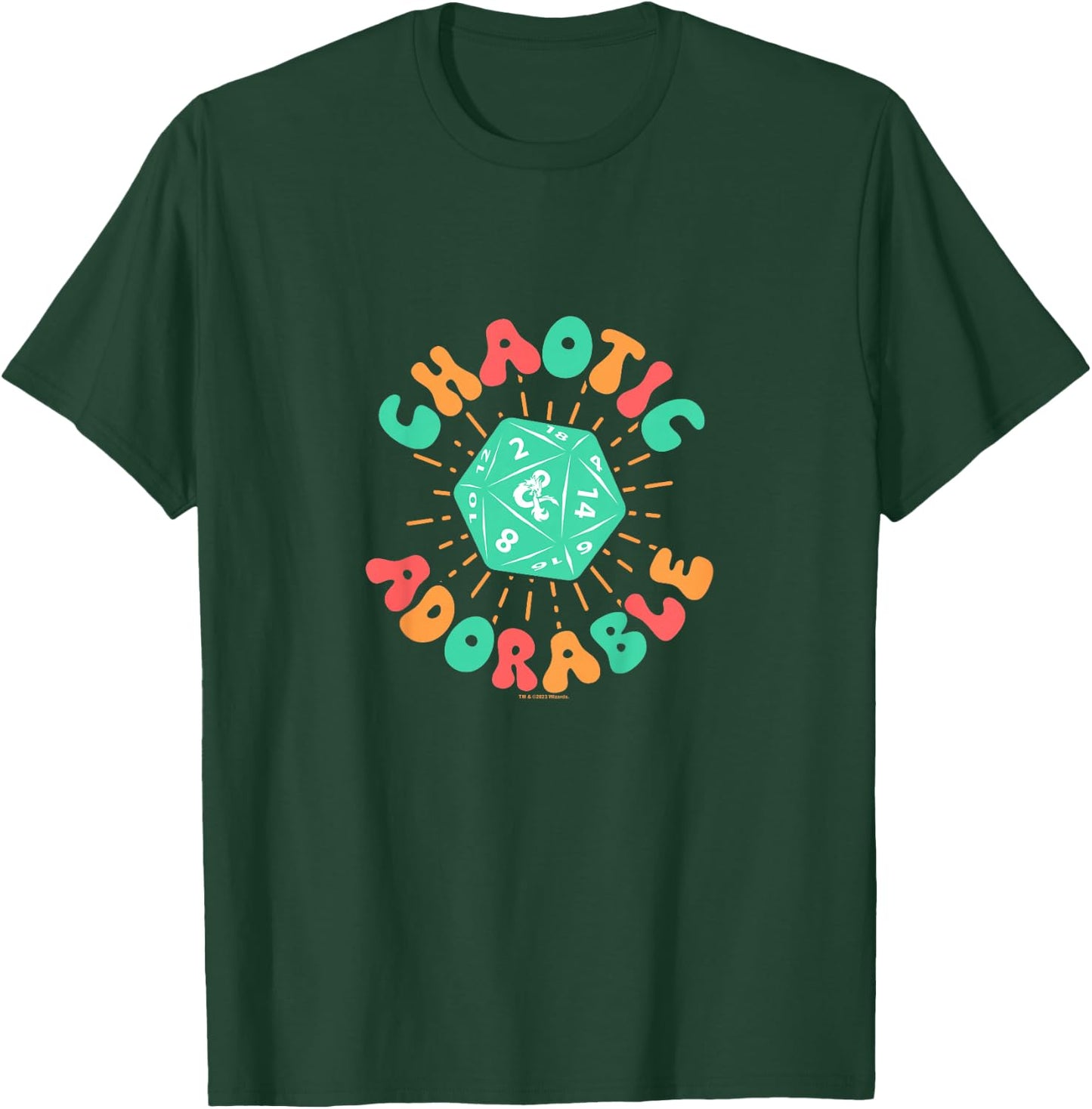Dungeons & Dragons Chaotic Adorable Dragon Dice Youth Logo T-Shirt - T-Shirt | Forest