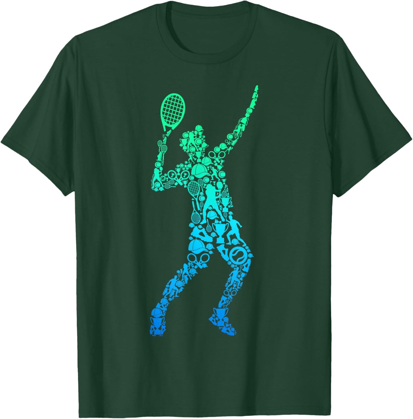 Tennis Player Youth Men Boys Kids T-Shirt - T-Shirt | Forest