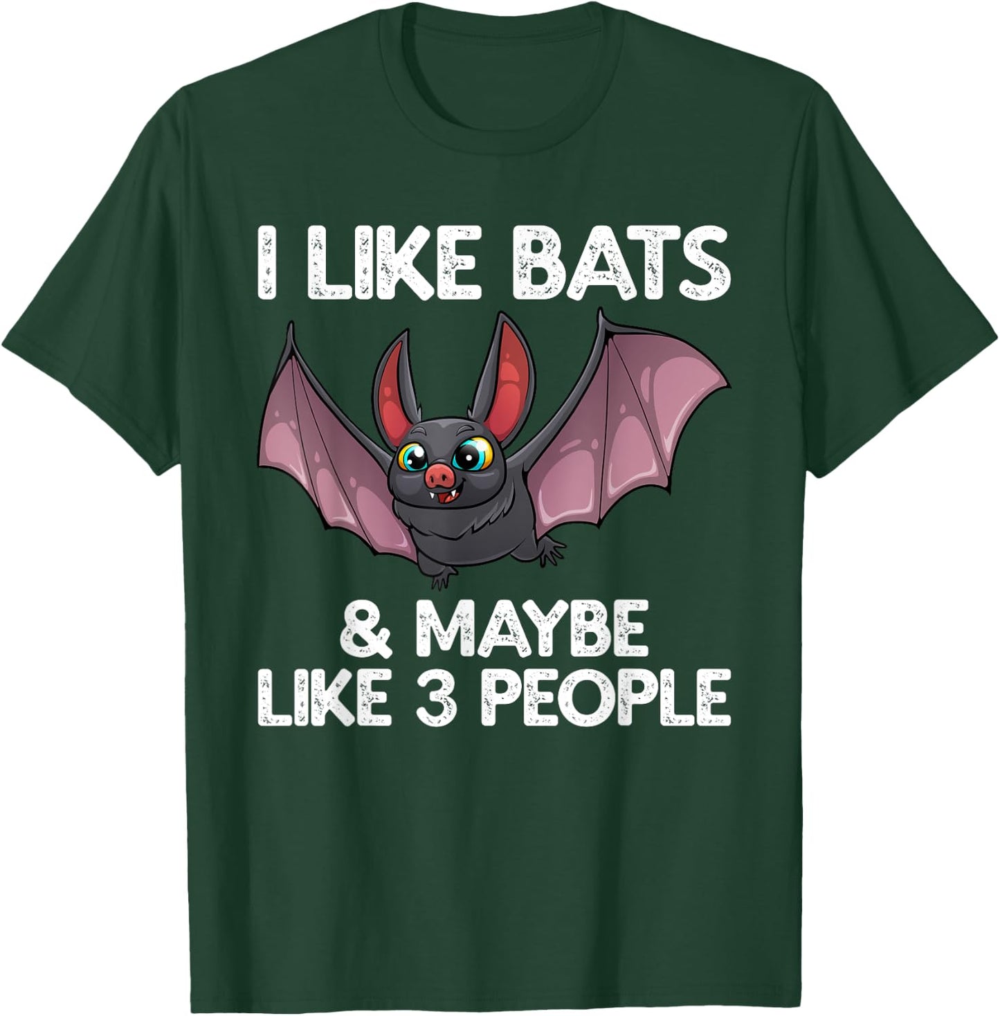 Cute Bat Art Women Nocturnal Bird Creature Bat Lover T-Shirt - T-Shirt | Forest
