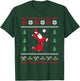 Volleyball Xmas Ugly Christmas Santa Christmas Volleyball T-Shirt - T-Shirt | Forest