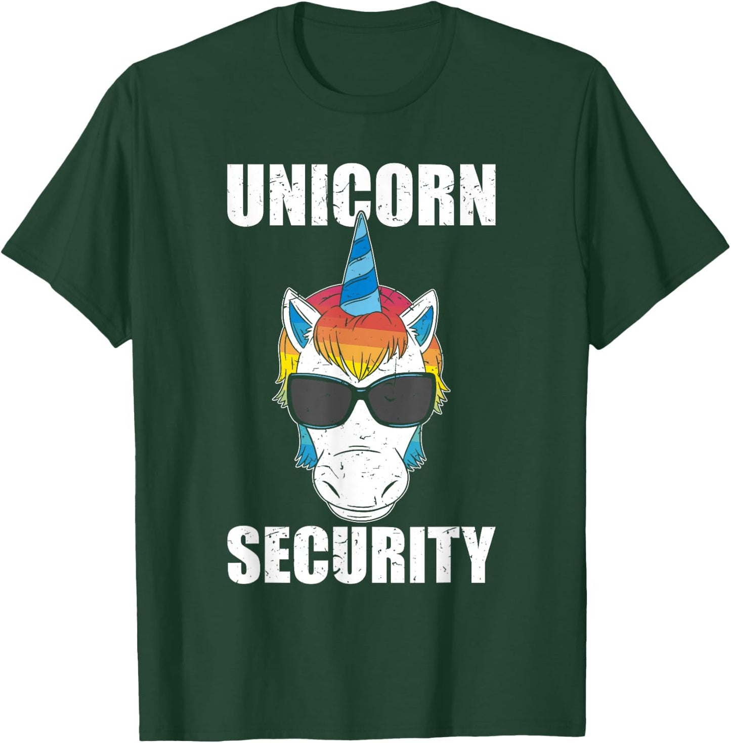 Fathers Day Unicorn Securiry Dadacorn Funny T-Shirt - T-Shirt | Forest