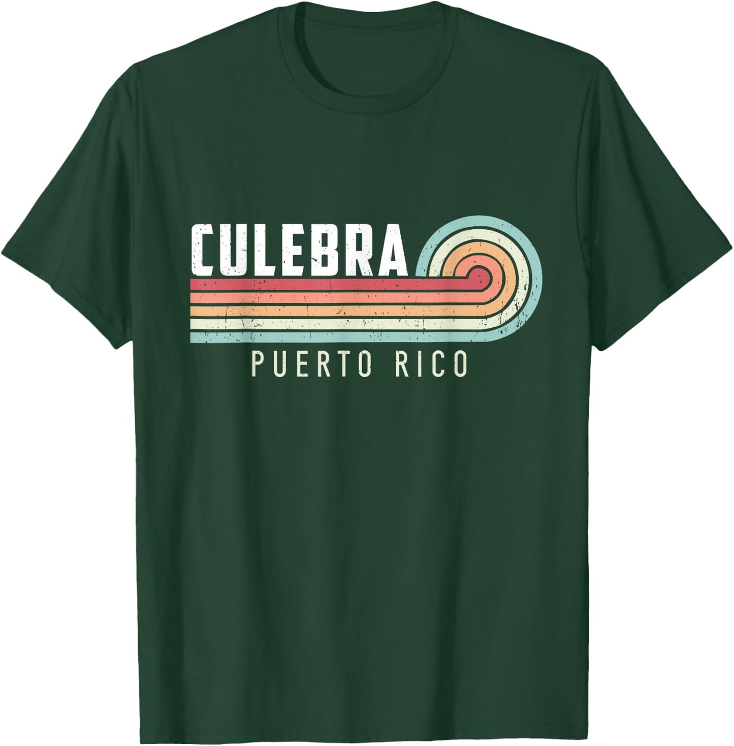 Culebra Island Vintage Puerto Rico T-Shirt - T-Shirt | Forest