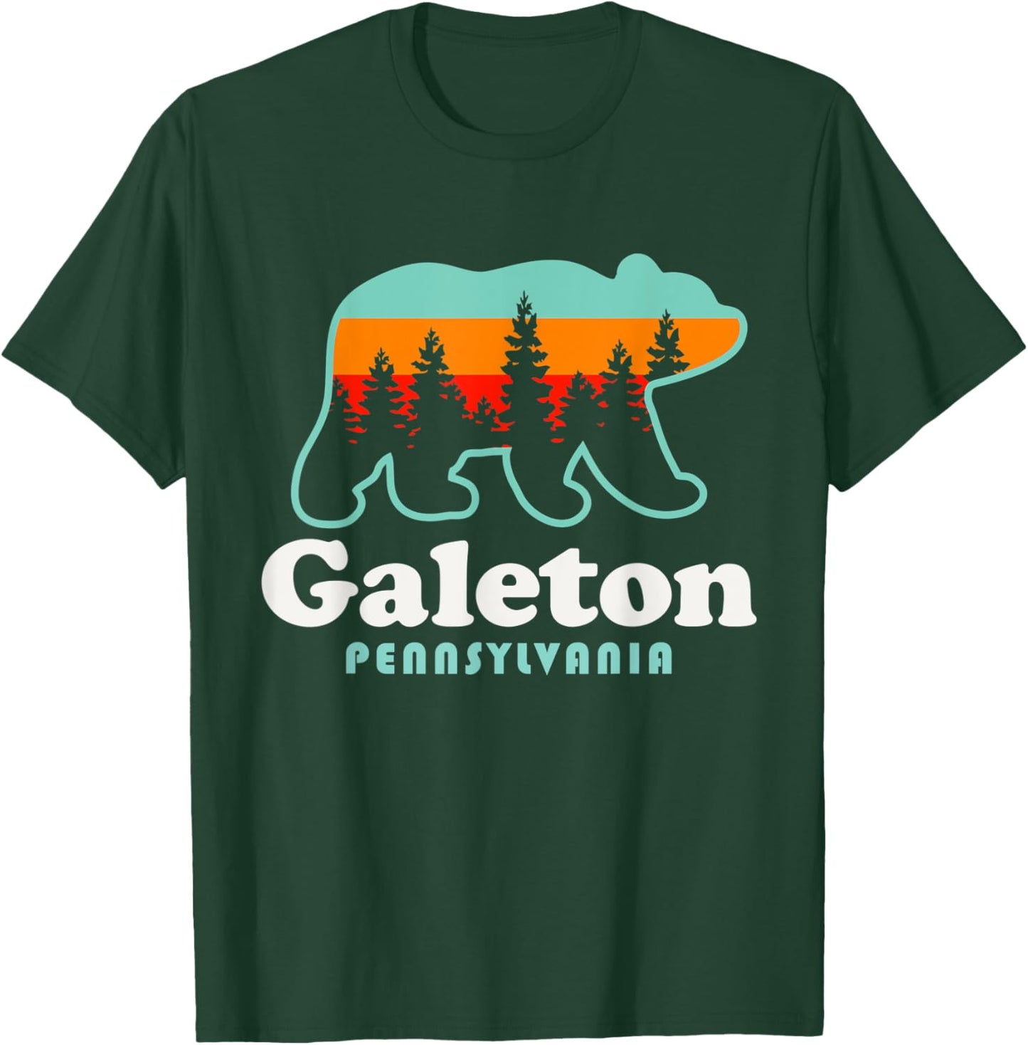 Galeton PA Galeton Pennsylvania Hunting Fishing Bear T-Shirt - T-Shirt | Forest