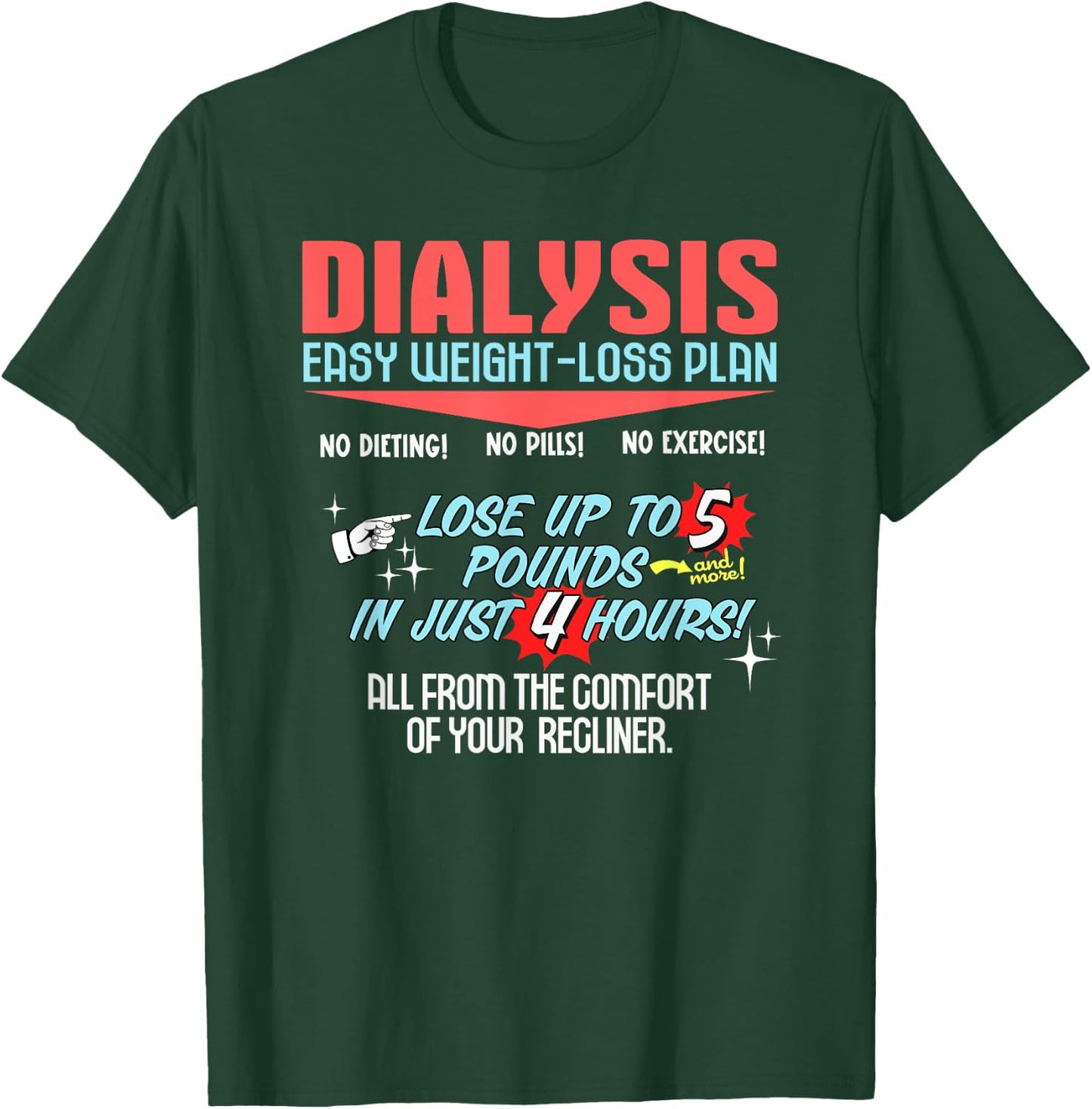 Dialysis Weight Loss Plan a Funny Dialysis Patient T-Shirt - T-Shirt | Forest
