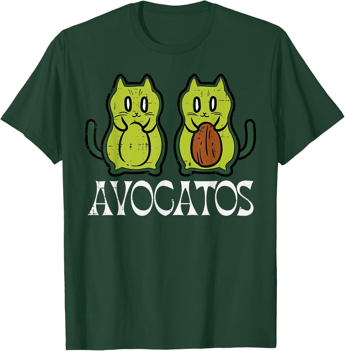 Avocatos Cat Avocados Cute Vegan Mexican Women Girls Kids T-Shirt - T-Shirt | Forest