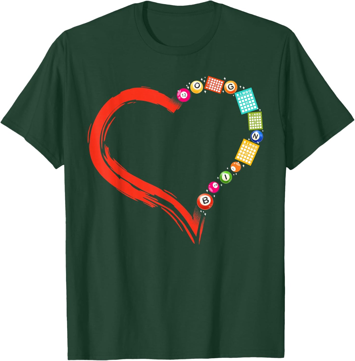 Bingo Player Heart T-Shirt - T-Shirt | Forest