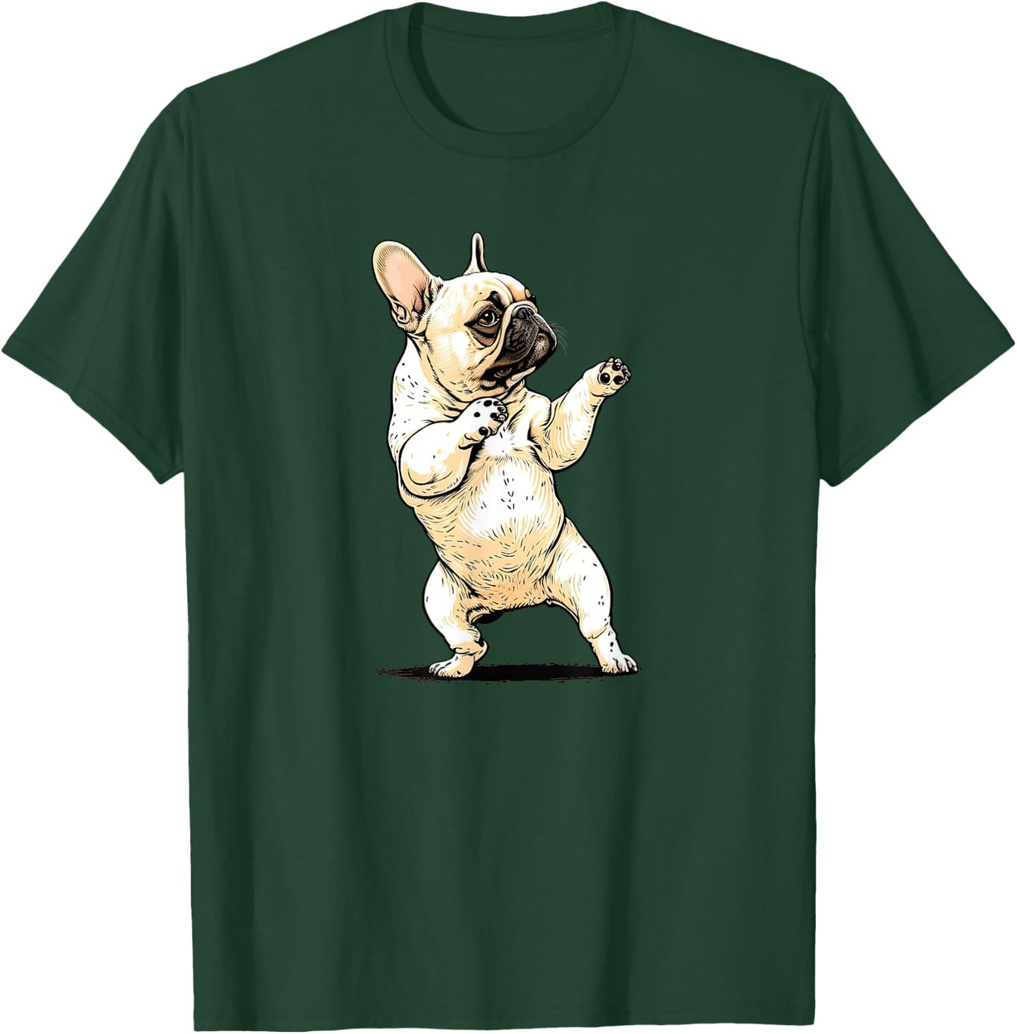 Funny French Bulldog Frenchie Dancing Dabbing The Dab Women Girls Kids T-Shirt - T-Shirt | Forest
