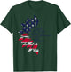 Land Of The Free Because Of The Brave Sunflower America Flag T-Shirt - T-Shirt | Forest