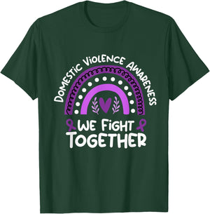 We Fight Together Domestic Violence Awareness Black T-Shirt - T-Shirt | Forest