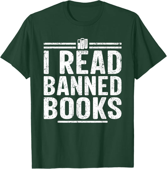 I Read Banned Books Week Librarian Freedom Reader T-Shirt - T-Shirt | Forest