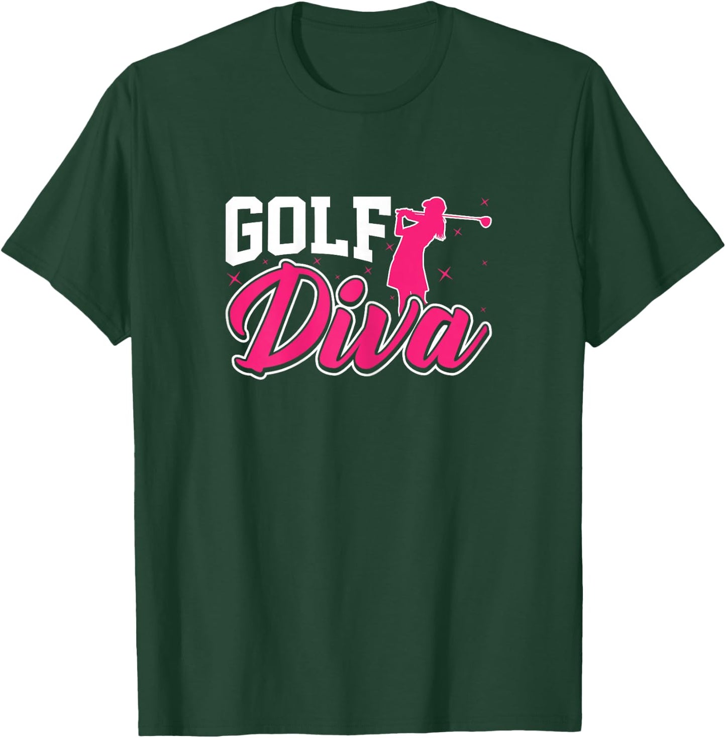 Golf Diva - Funny Golfing Golf Lover Lady Women Golfer T-Shirt - T-Shirt | Forest