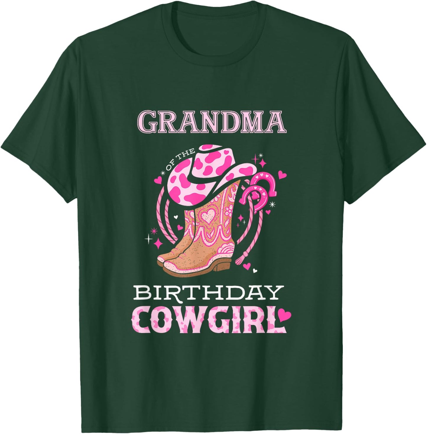 Grandma of the Birthday Cowgirl Rodeo Cow Girl Kids Bday T-Shirt - T-Shirt | Forest